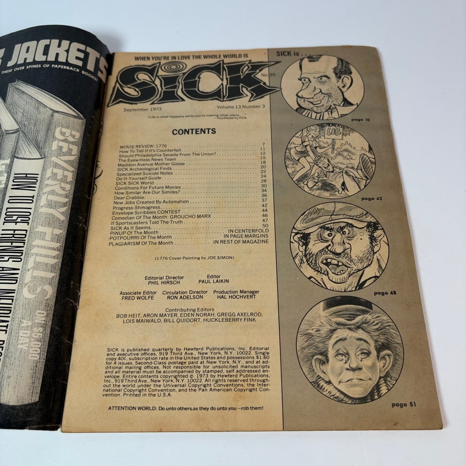 Sick Magazine September 1973 Revolutionary War Bicentennial Humor Satire