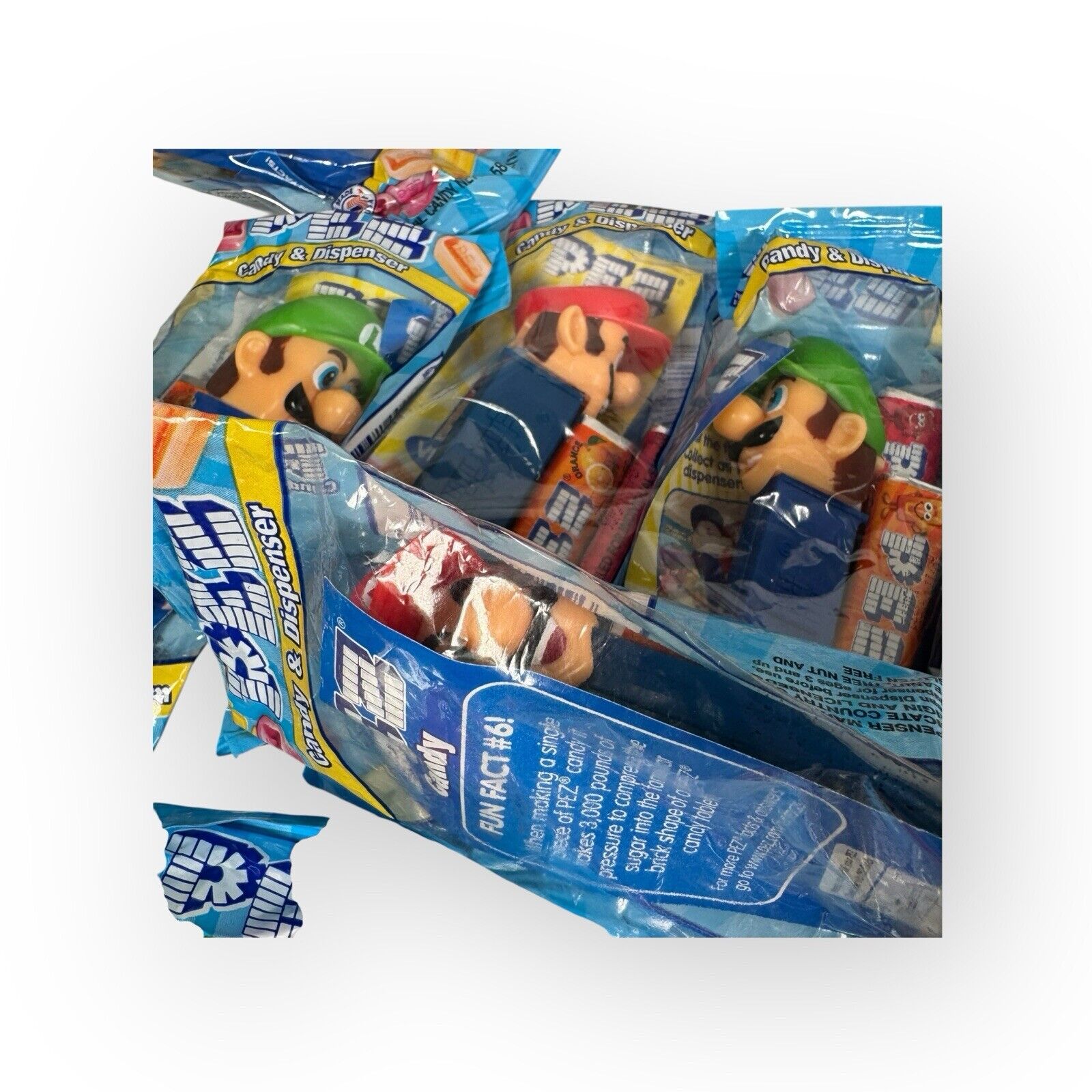 Wholesale Lot Of 24 Super Mario Bros. Pez Mixed Mario & Luigi Bag Version