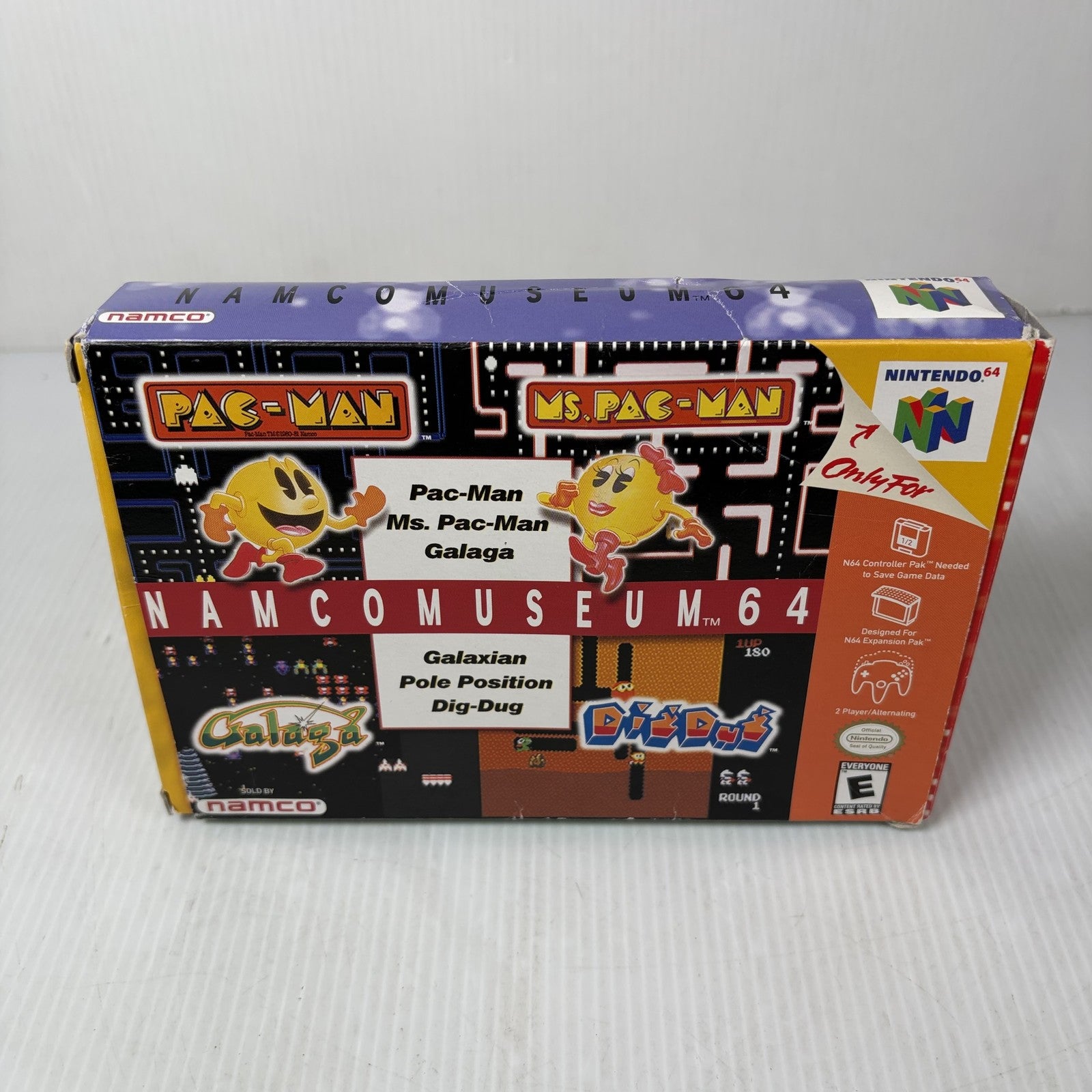 Namco Museum 64 Nintendo 64 N64 Pac-Man, Ms. Pac-Man, Galaga Complete In Box