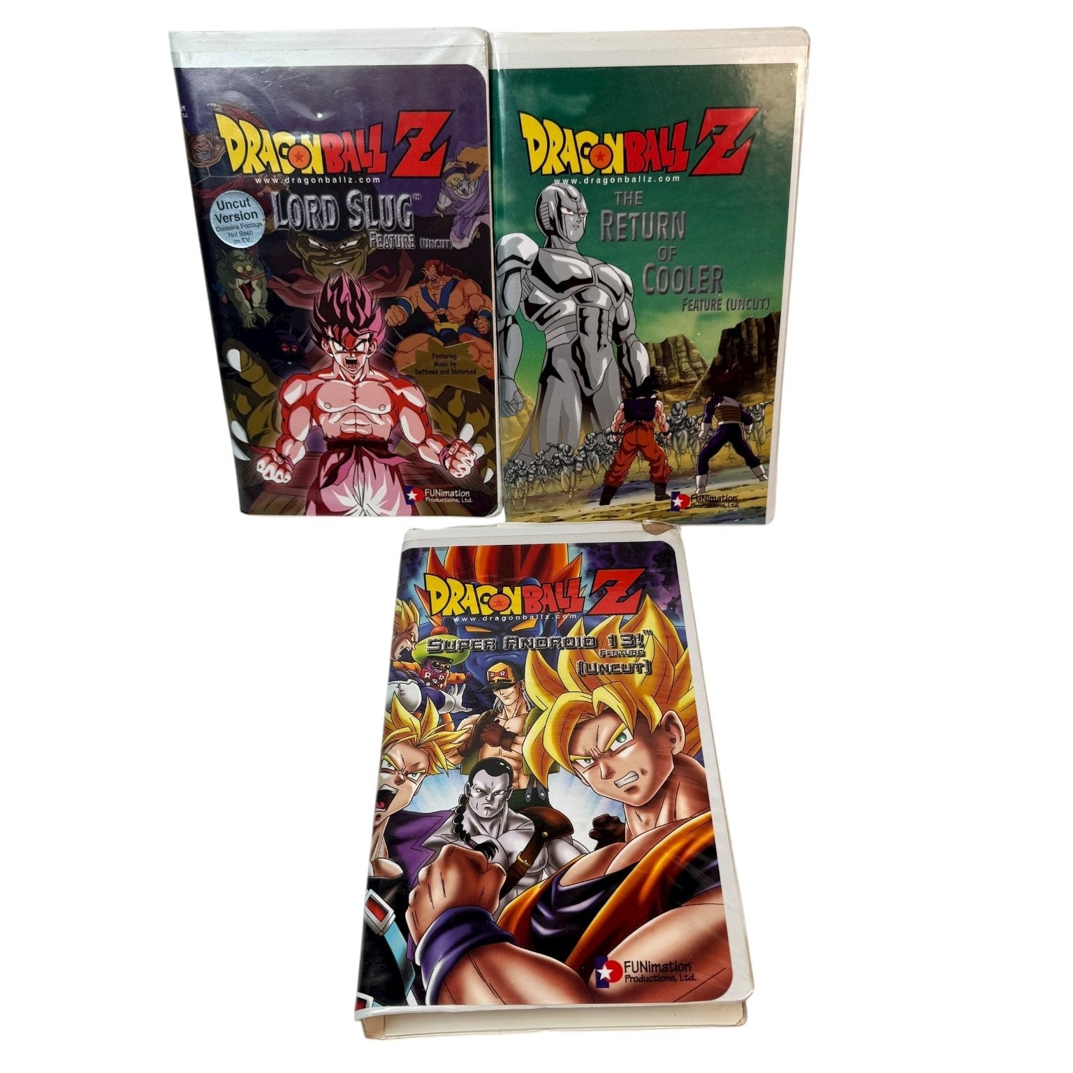 Dragon Ball Z Uncut Feature Lot of 3 VHS Lord Slug, Super Android 13 & More