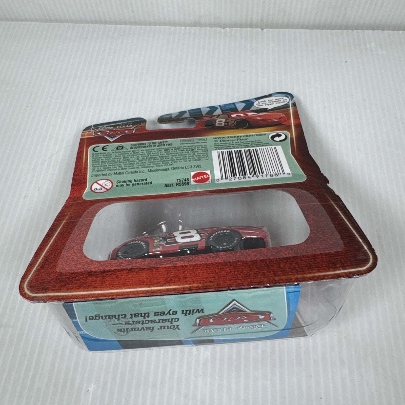 Disney Pixar Cars Synthetic Rubber Tires Dale Earnhardt Jr. # 8 Die-Cast Model