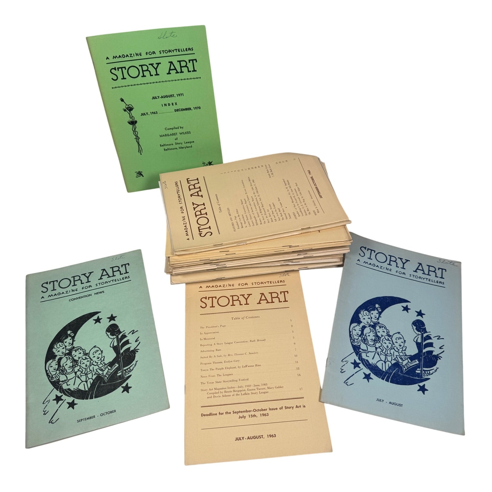 Story Art Magazines Mixed Lot (1963-1969) National Story League w/ Index