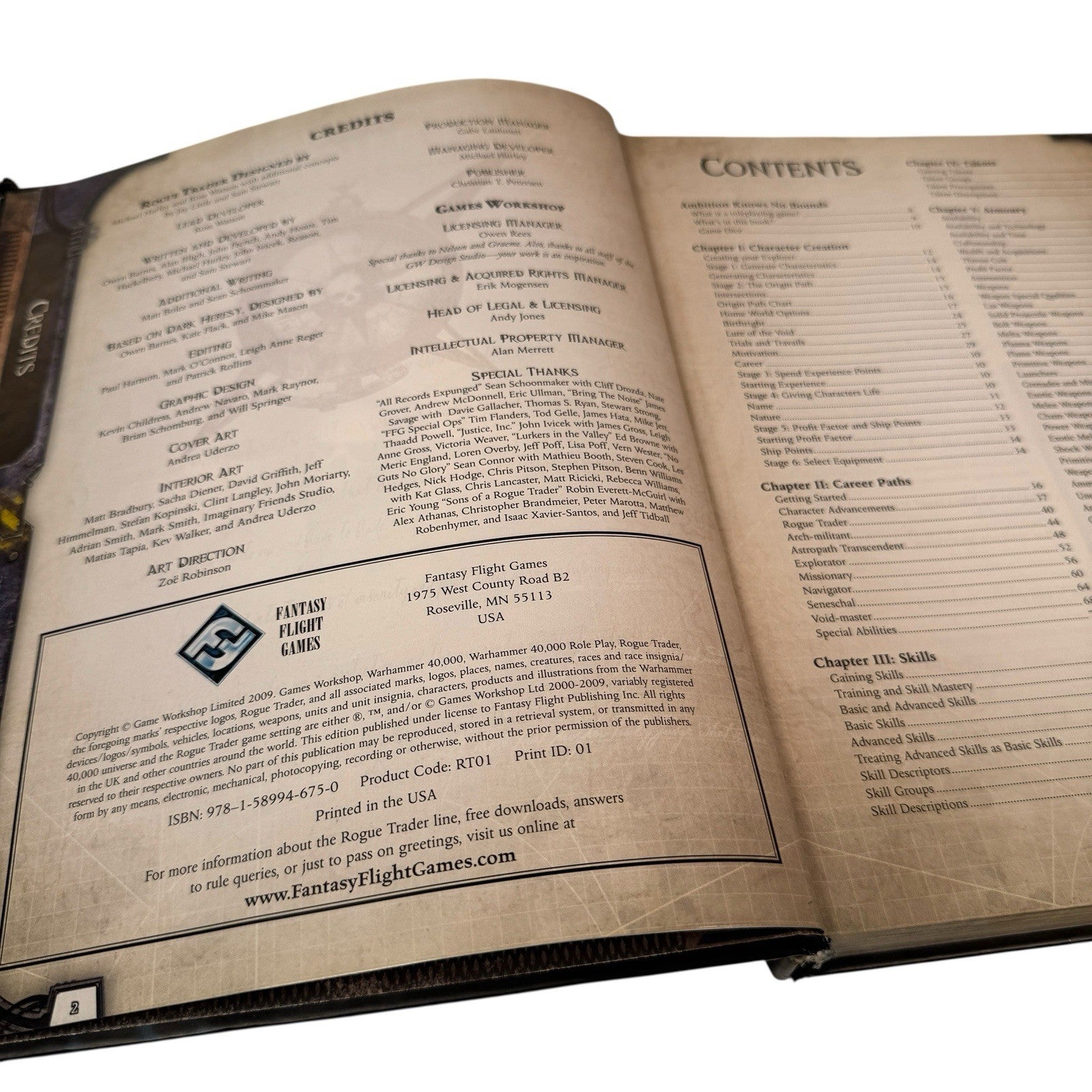 Warhammer 40K Rogue Trader Roleplaying Game Core Rulebook 1st Ed Hardcover