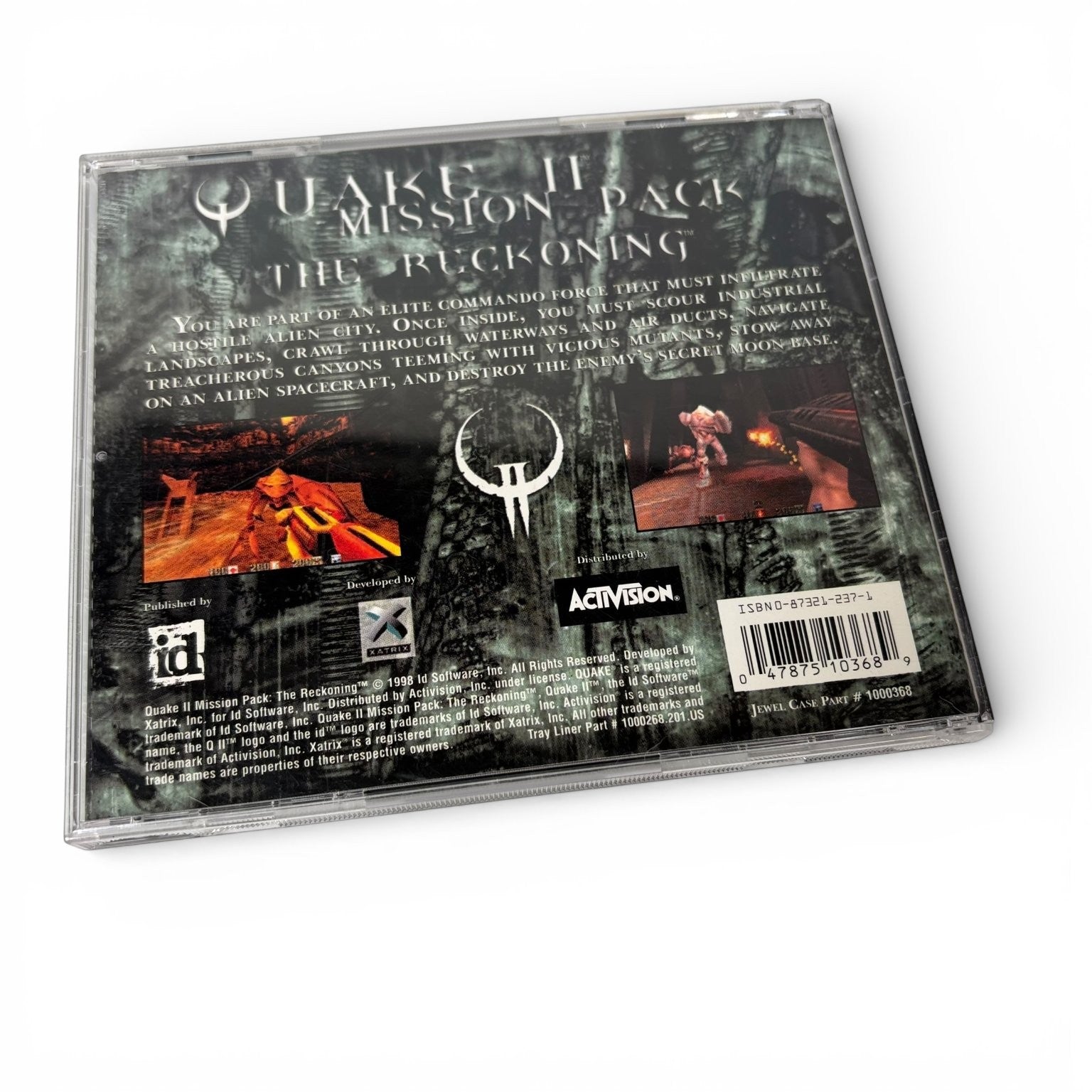 Quake II Mission Pack The Reckoning PC Video Game FPS Expansion Classic