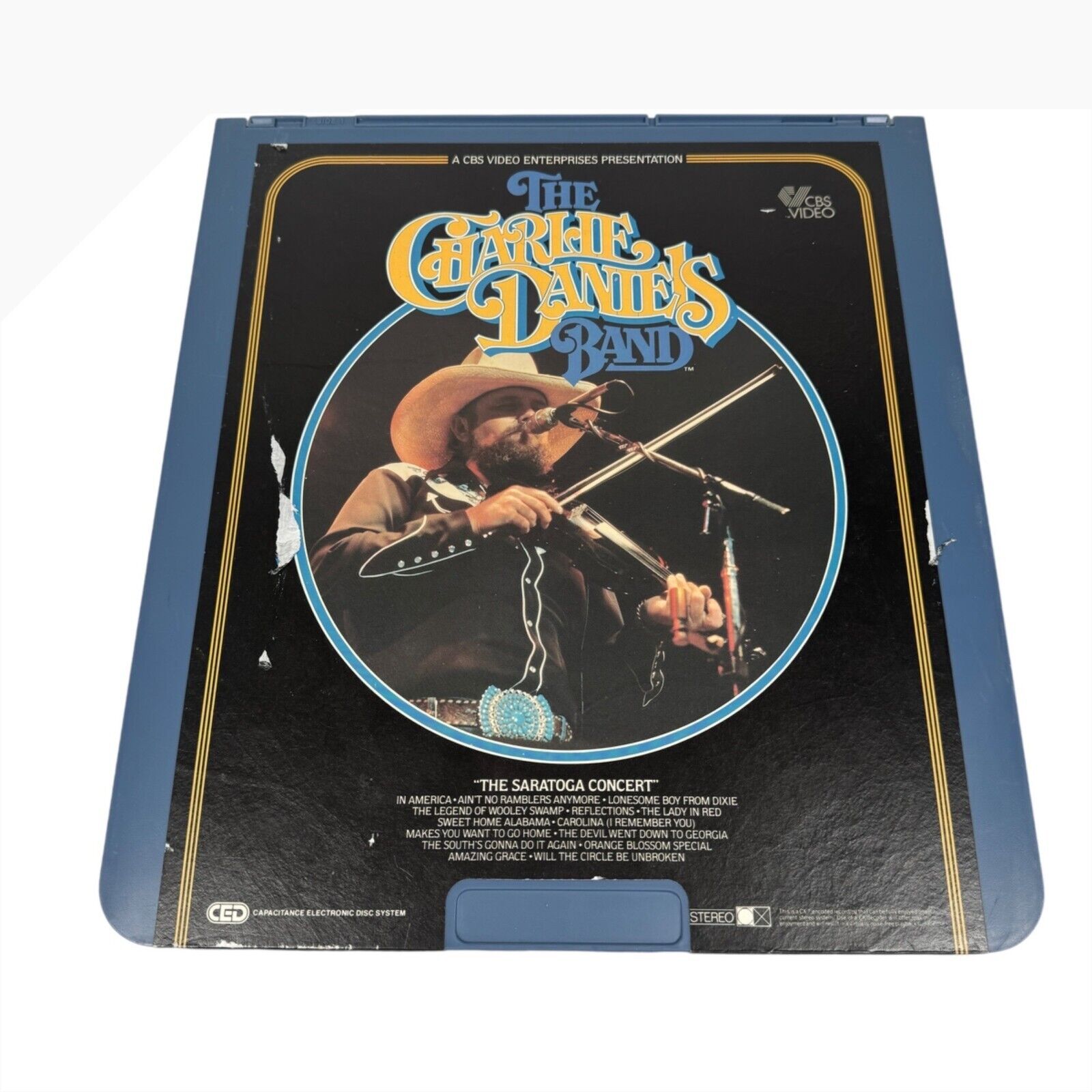 The Charlie Daniels Band The Saratoga Concert CED Videodisc RCA Selectavision