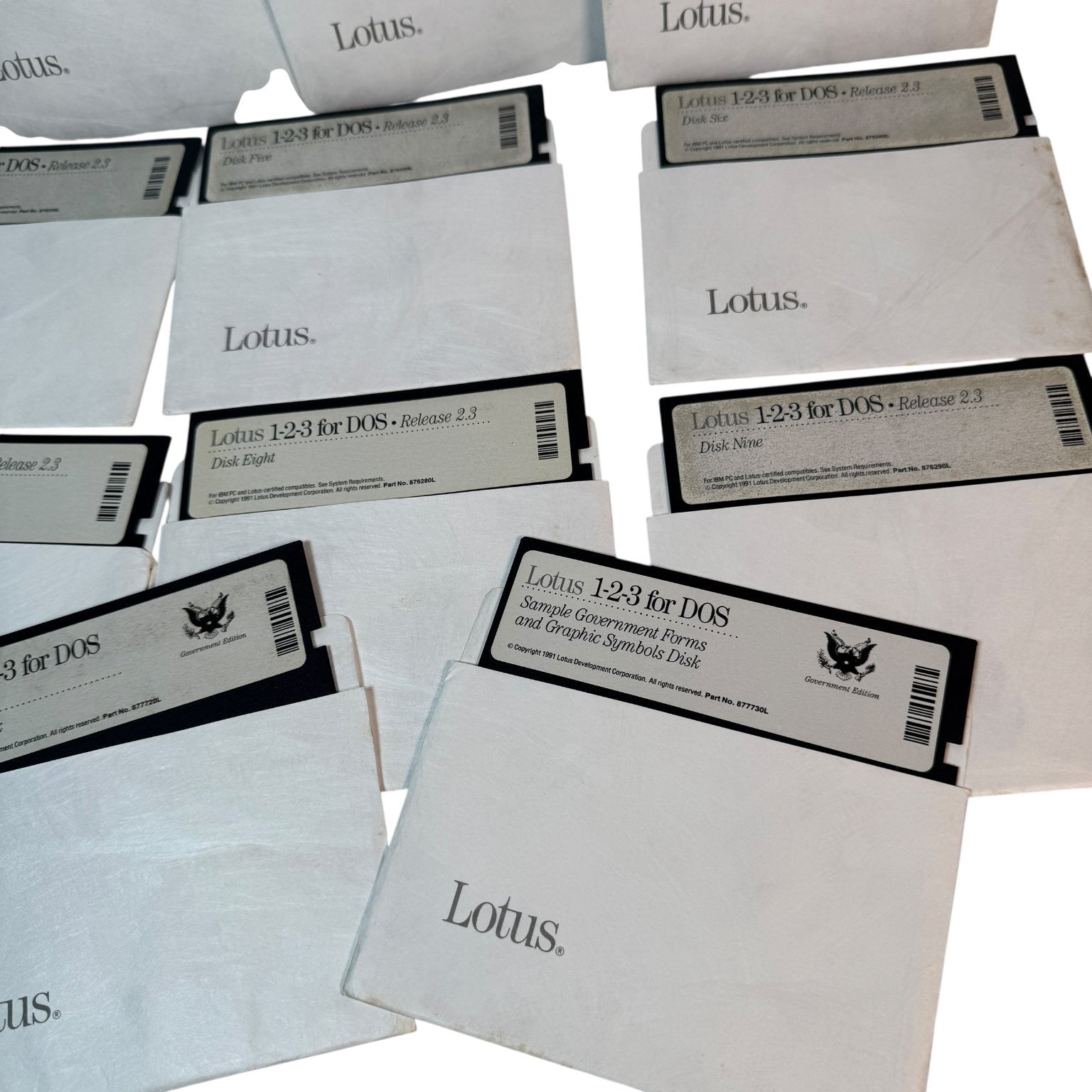 Lotus 1-2-3 for DOS Release 2.3 Vintage PC Spreadsheet Program 10 Disks