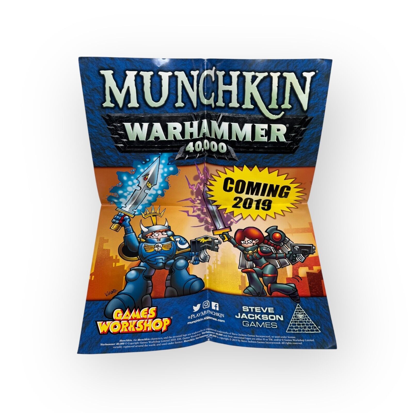 Munchkin Warhammer 40000 40K Promotional Poster 2018 Promo Display Steve Jackson