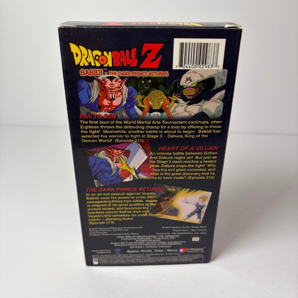 Dragon Ball Z Babidi The Dark Prince Returns VHS FUNimation Edited Anime