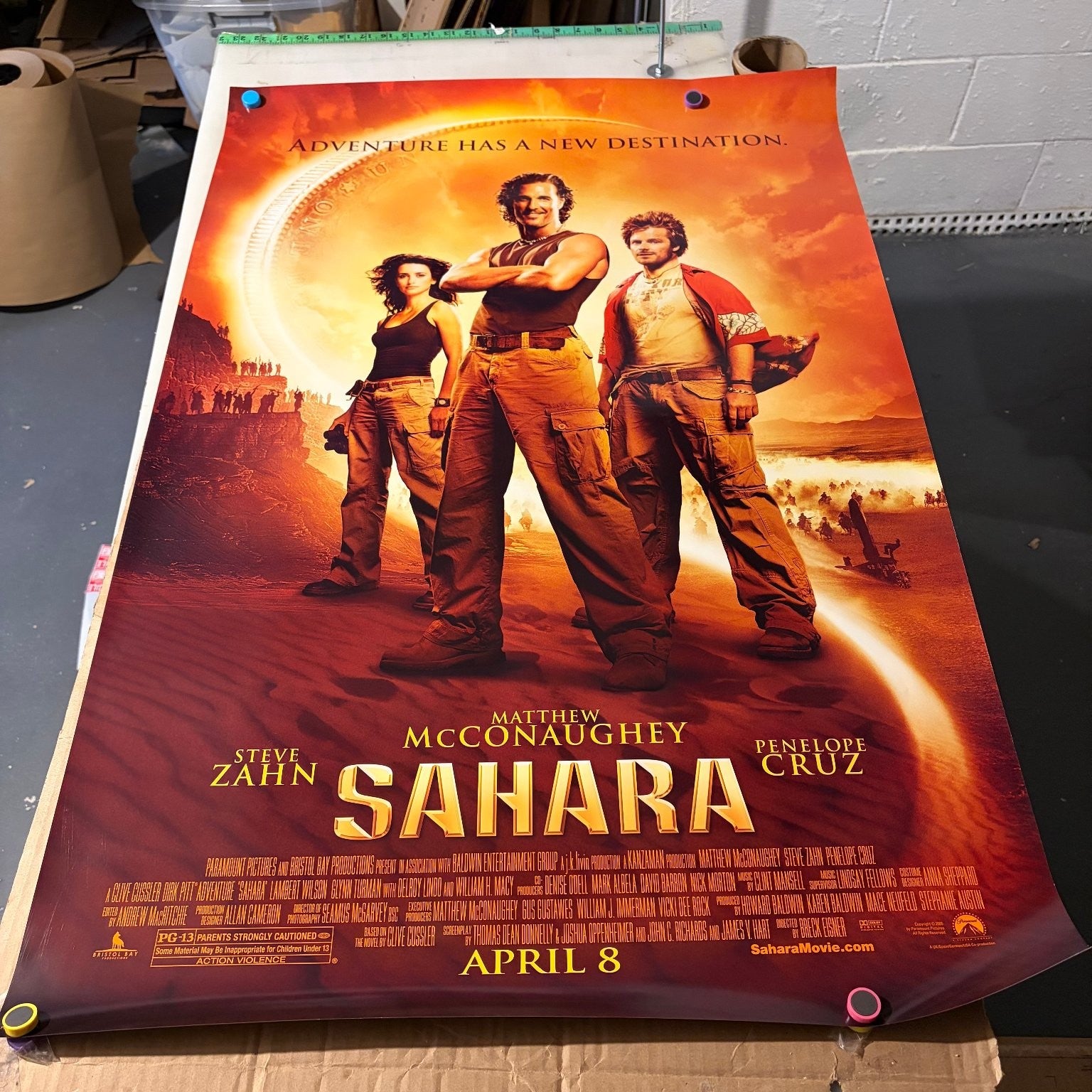 Sahara 2005 One Sheet Movie Poster Original Double-Sided Matthew McConaughey