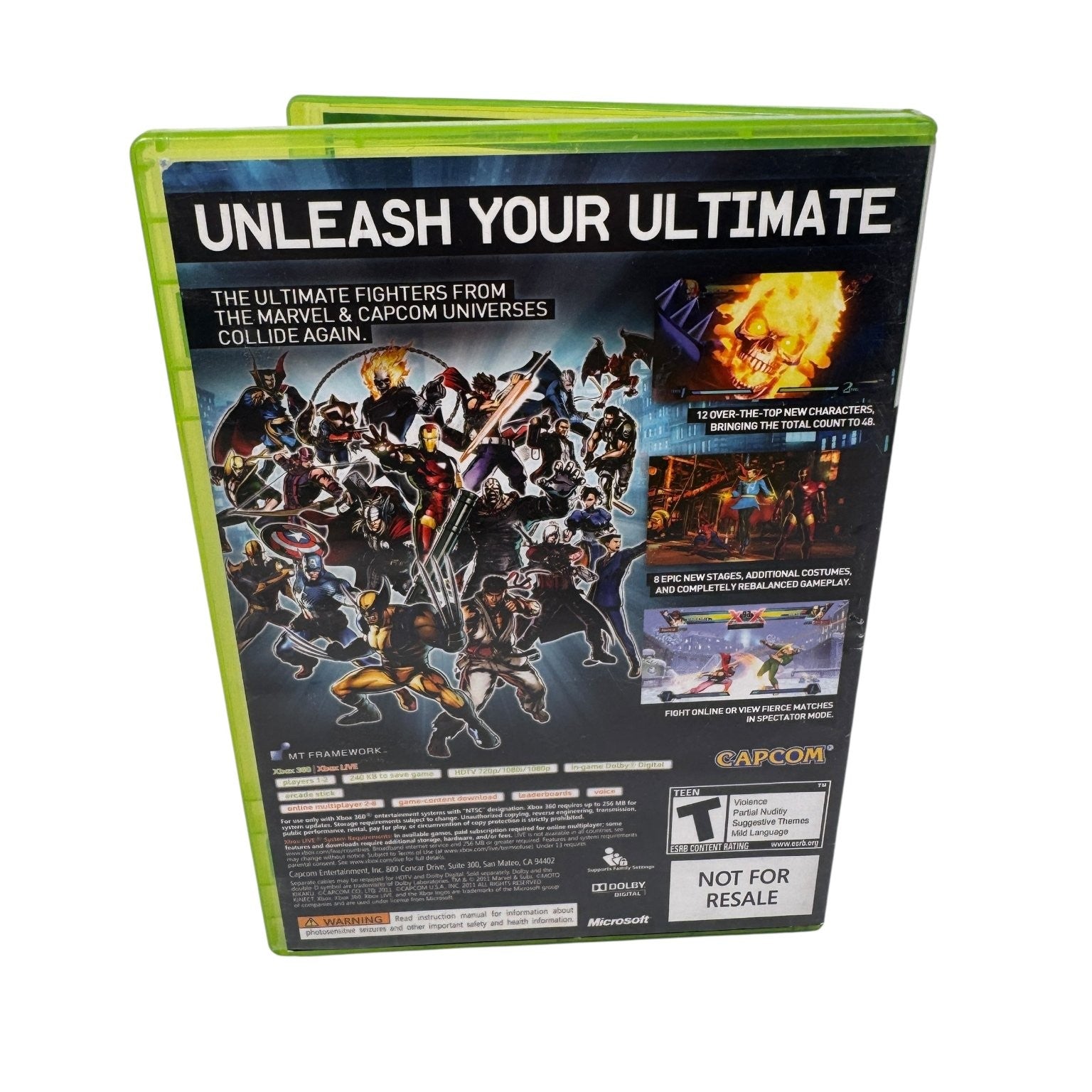 Ultimate Marvel vs. Capcom 3 Xbox 360 Video Game Multiplayer Complete CIB
