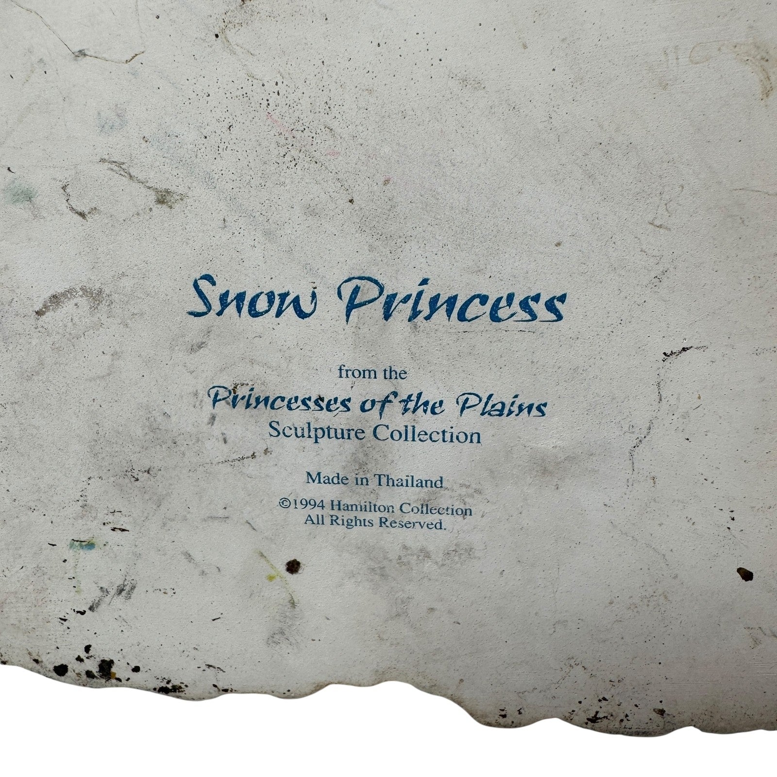 Vintage 1994 Hamilton Collection Snow Princess Sculpture Princesses Plains Wolf