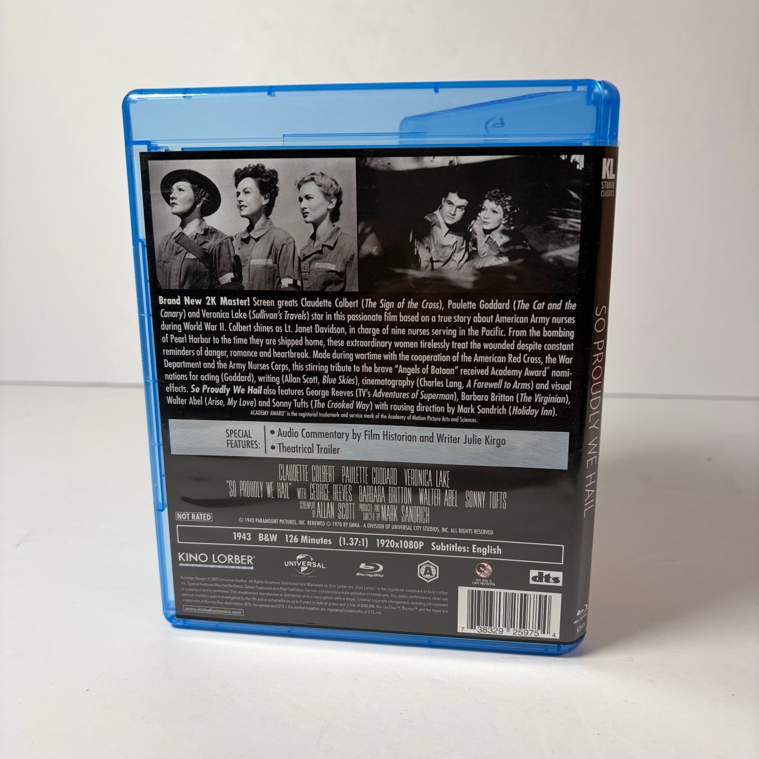 So Proudly We Hail Blu-ray 1943 KL Studio Classics Colbert Goddard Commentary