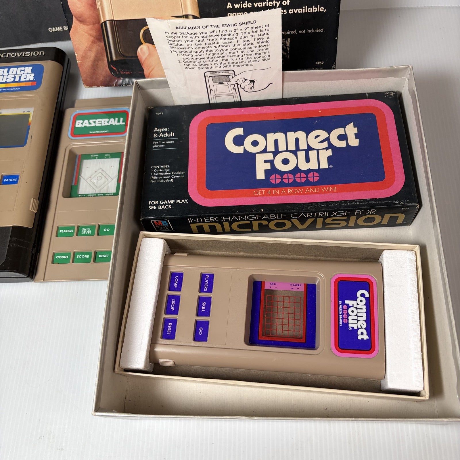 AS IS Milton Bradley Microvision Programmable Electronic Game System w/ 3 Games