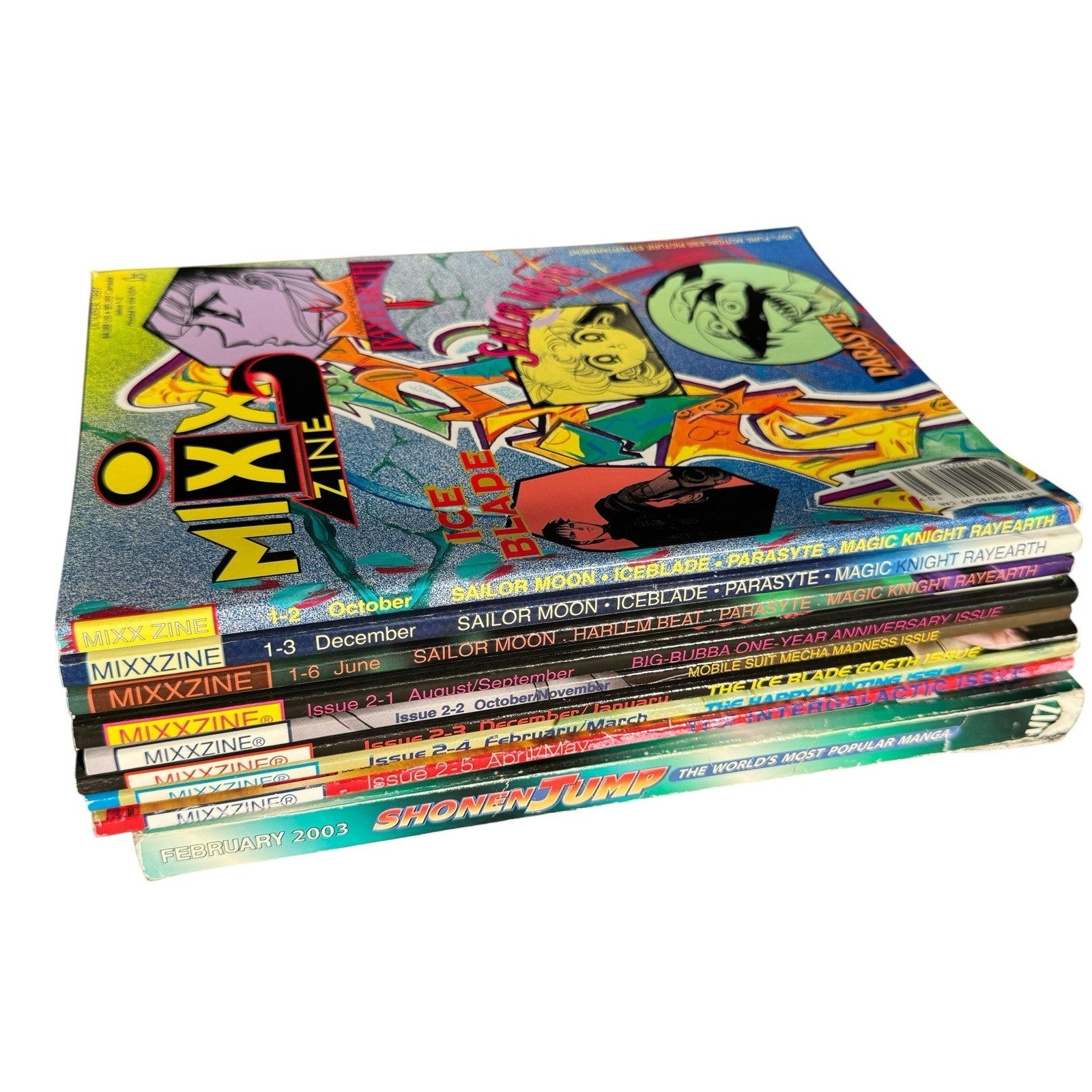 Mixx Zine & Jump Magazine Lot of 9 1997-99 Parasyte Rayearth, Sailor Moon & More