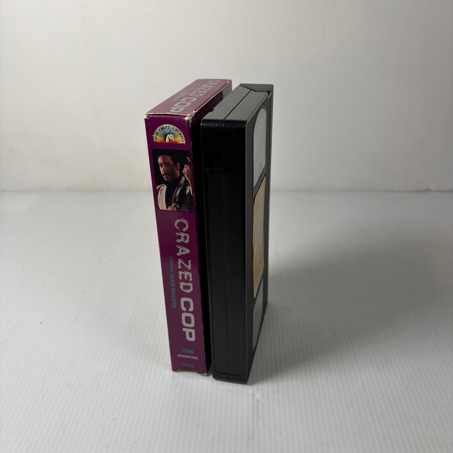 CRAZED COP VHS 1989 Action Crime Ivan Rogers Unicorn Video