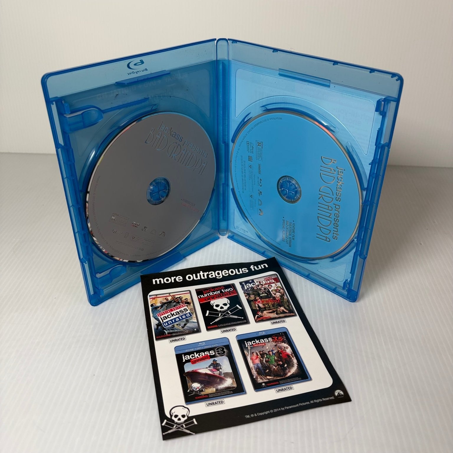 Jackass Presents Bad Grandpa Blu-ray 2013 Unrated Johnny Knoxville Jeff Tremaine