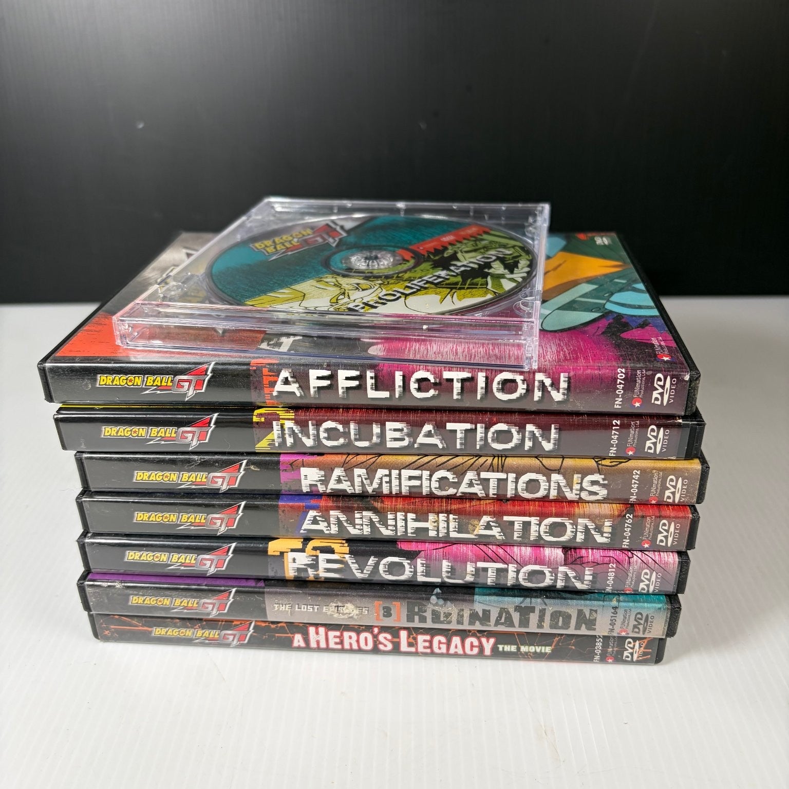 Dragon Ball GT DVD Lot of 7 Affliction, Ruination Lost Episodes, Movie & More