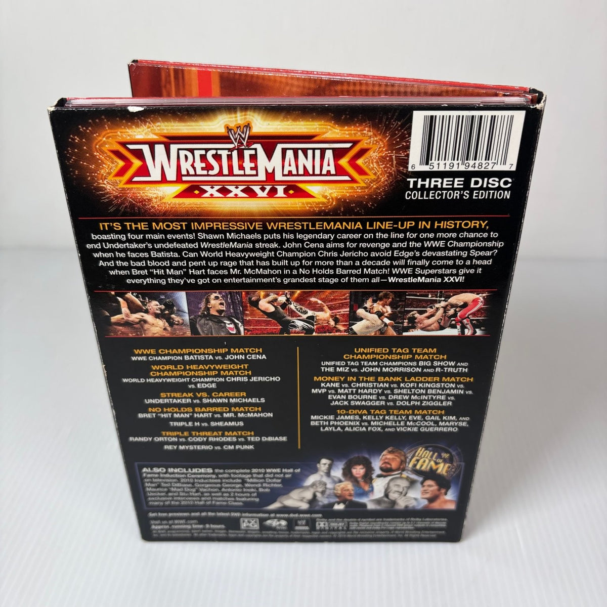 WrestleMania XXVI DVD 2010 Three Disc Collector's Edition WWE Hall of Fame