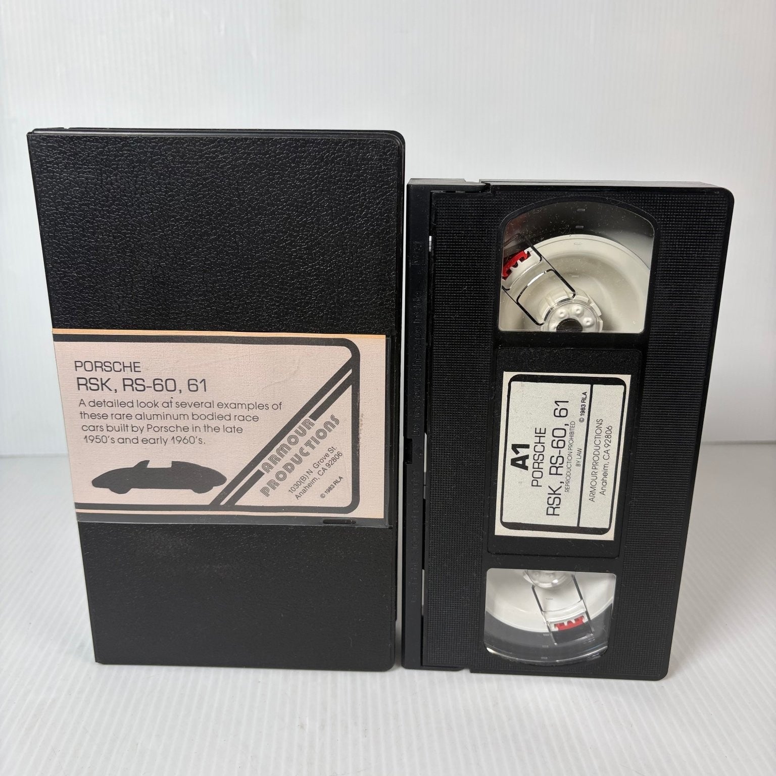 PORSCHE RSK RS-60 61 VHS 1985 Automotive Documentary Armour Prod Dealer Exclusiv