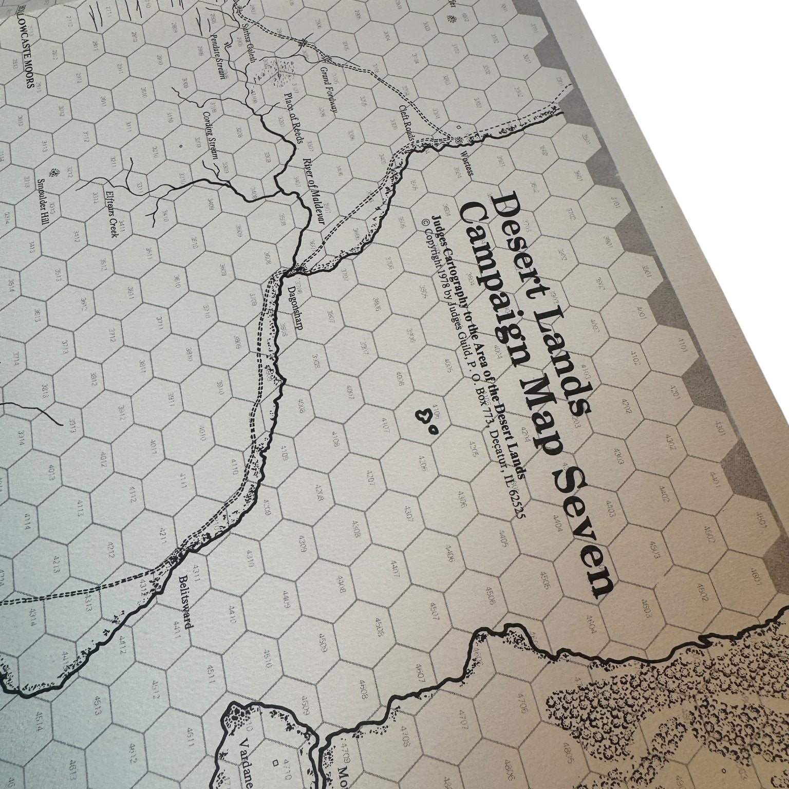 Dungeons & Dragons Sea of Five Winds & Desert Lands Judges Guild Maps 7 & 8