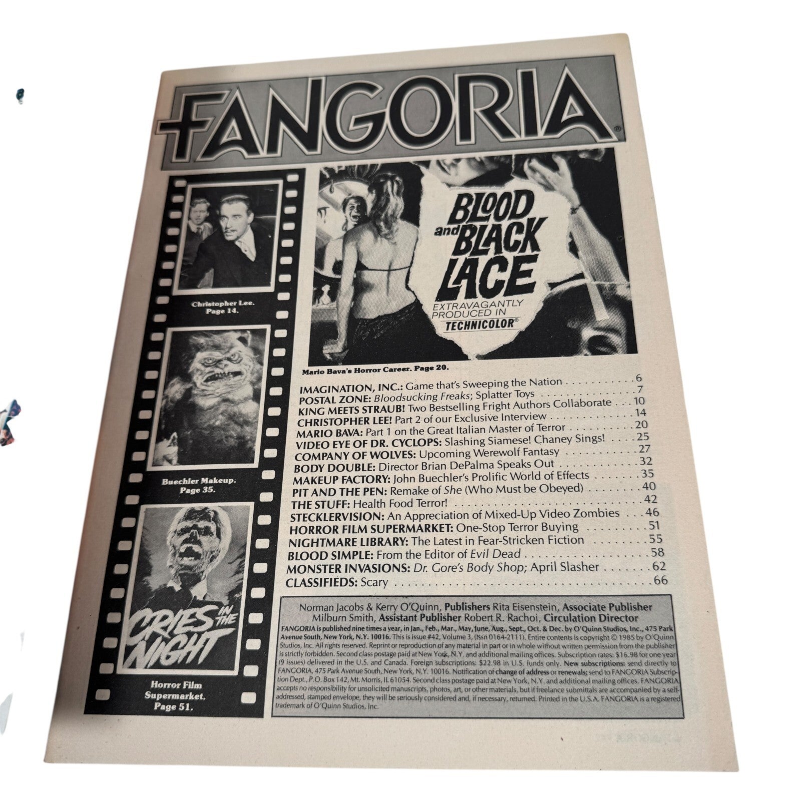 Fangoria #42 Horror Magazine Feb 1985 Silent Night Deadly Night Cover Poster