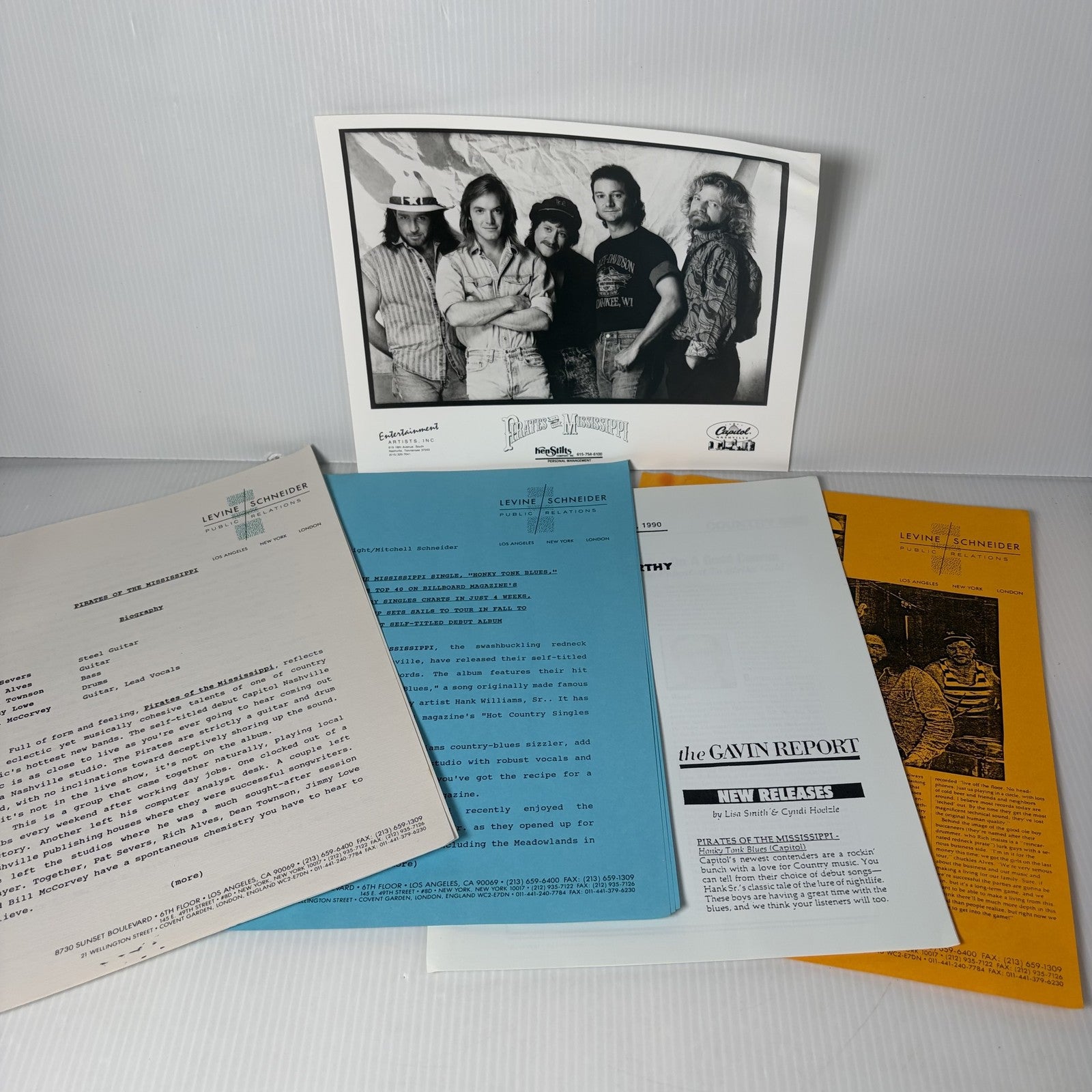 Pirates of the Mississippi 1990 Press Kit Photo Bio Flyers Country Music