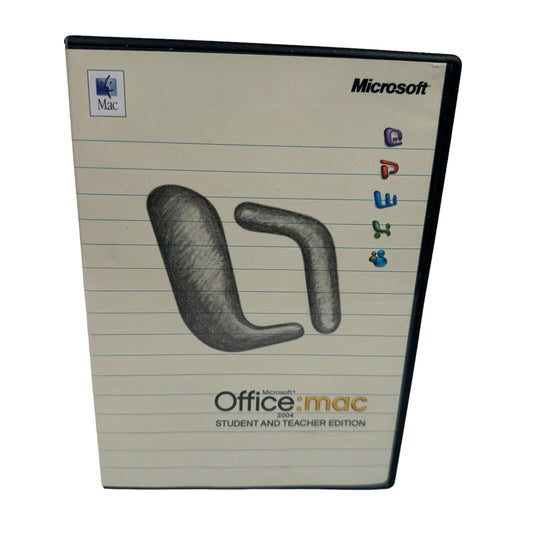 Microsoft Office Mac 2004 Student and Teacher Edition Software 3 keys w/ booklet