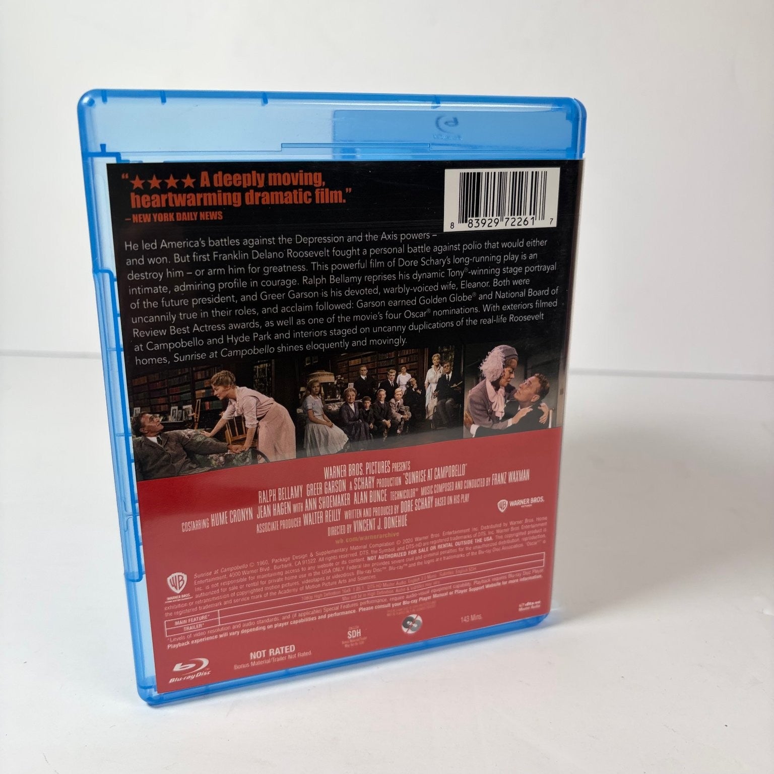 Sunrise at Campobello Blu-ray 2020 Warner Archive Collection Bellamy Garson SDH