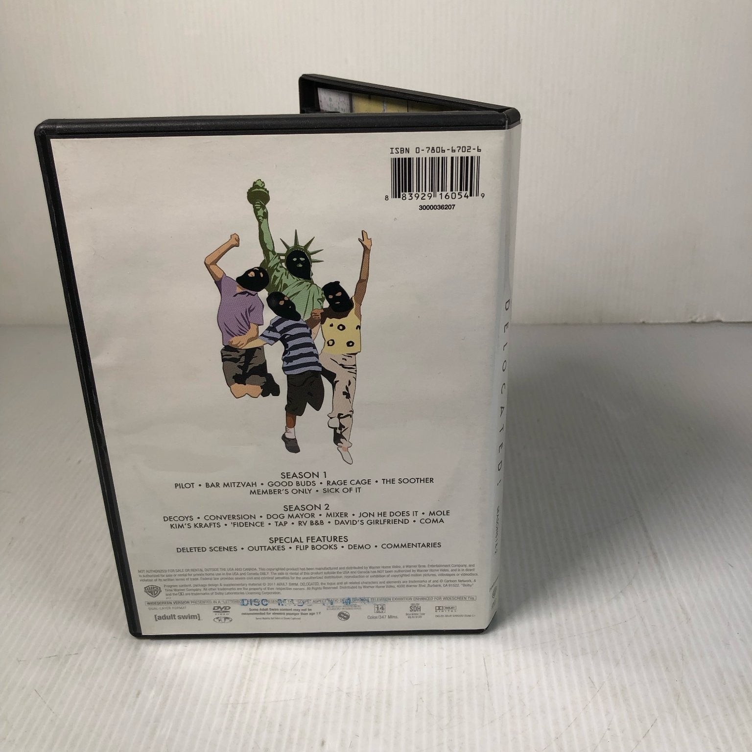 Delocated Seasons 1 & 2 DVD (2011) Adult Swim Comedy Special Features