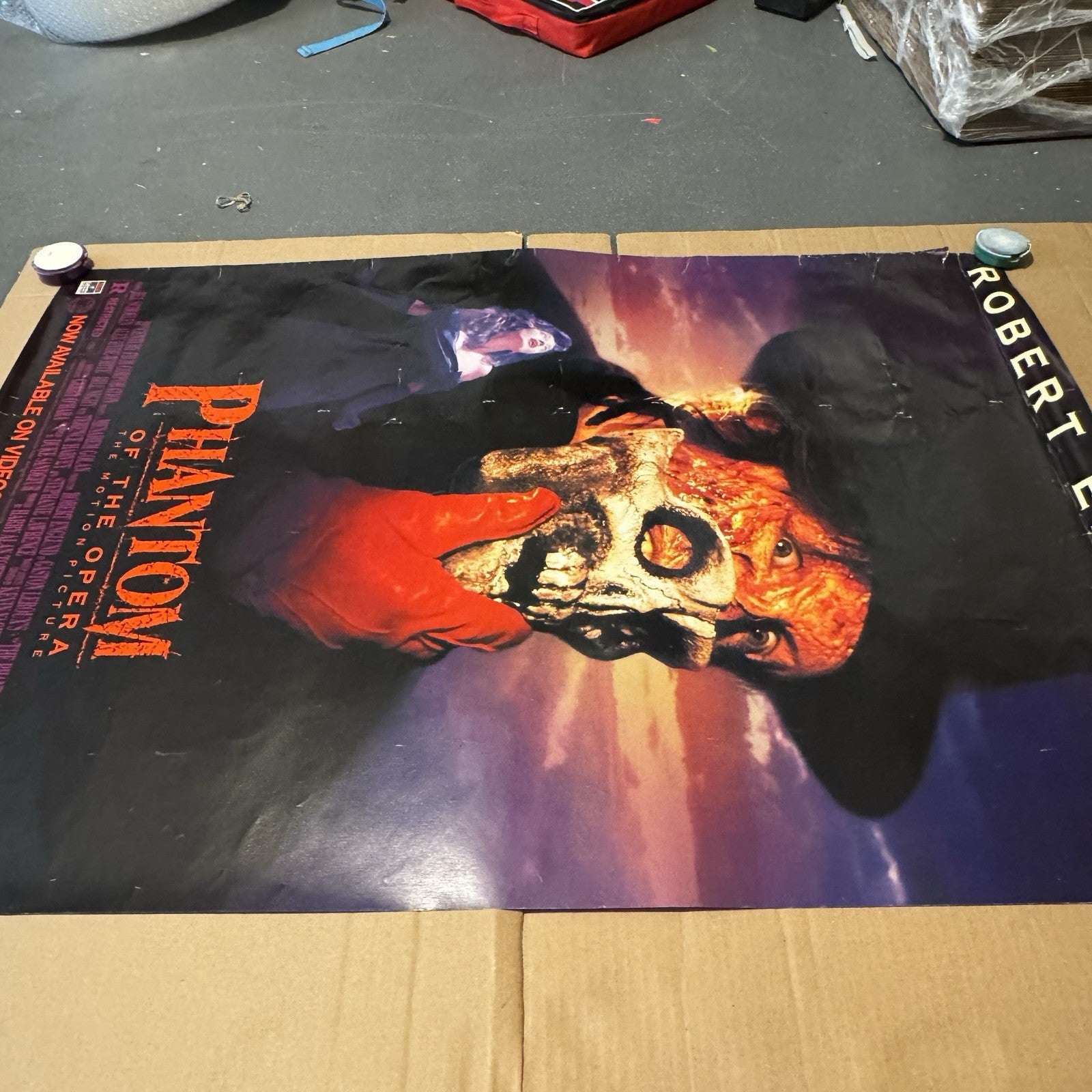 Vintage Robert Englund In Phantom Of The Opera Original Poster VHS Promo 40”x27”