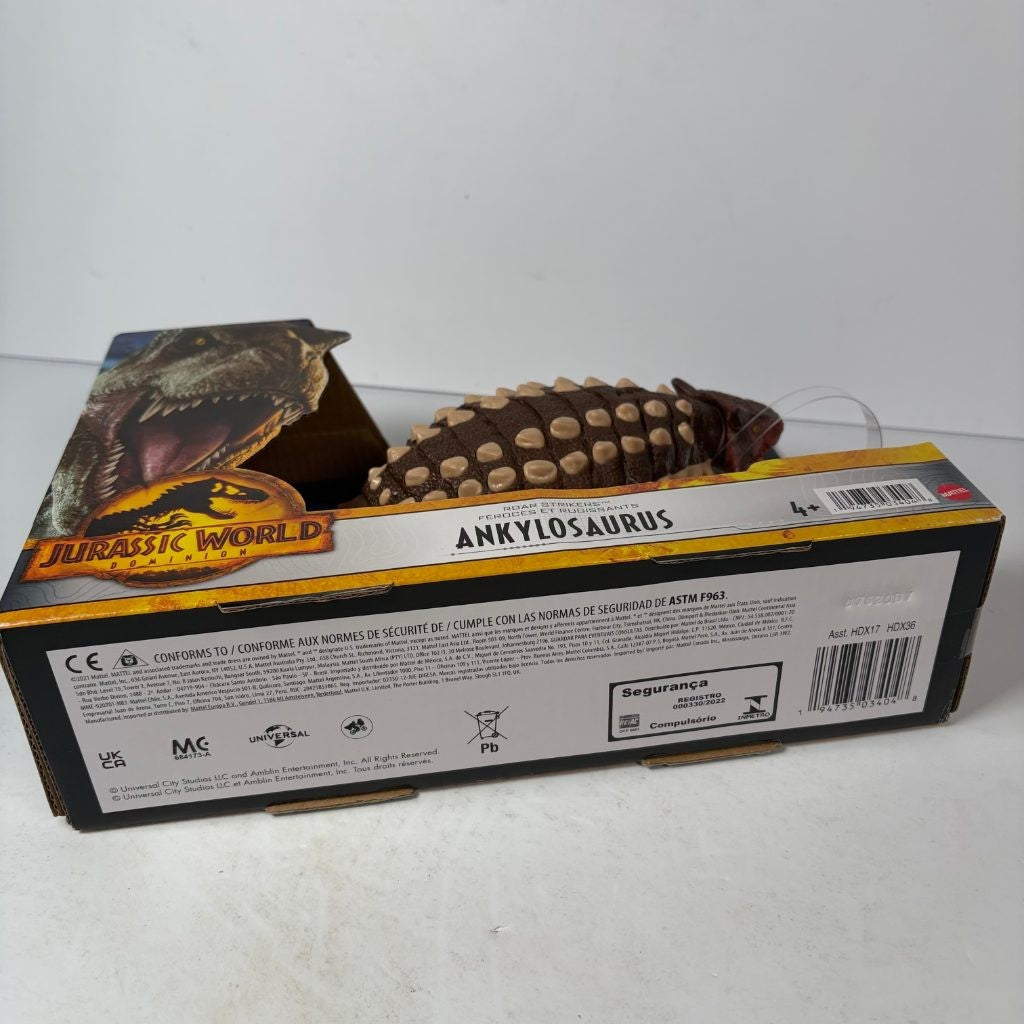 Jurassic World Dominion Roar Strikers Ankylosaurus Figure Mattel HDX36 Sound Toy