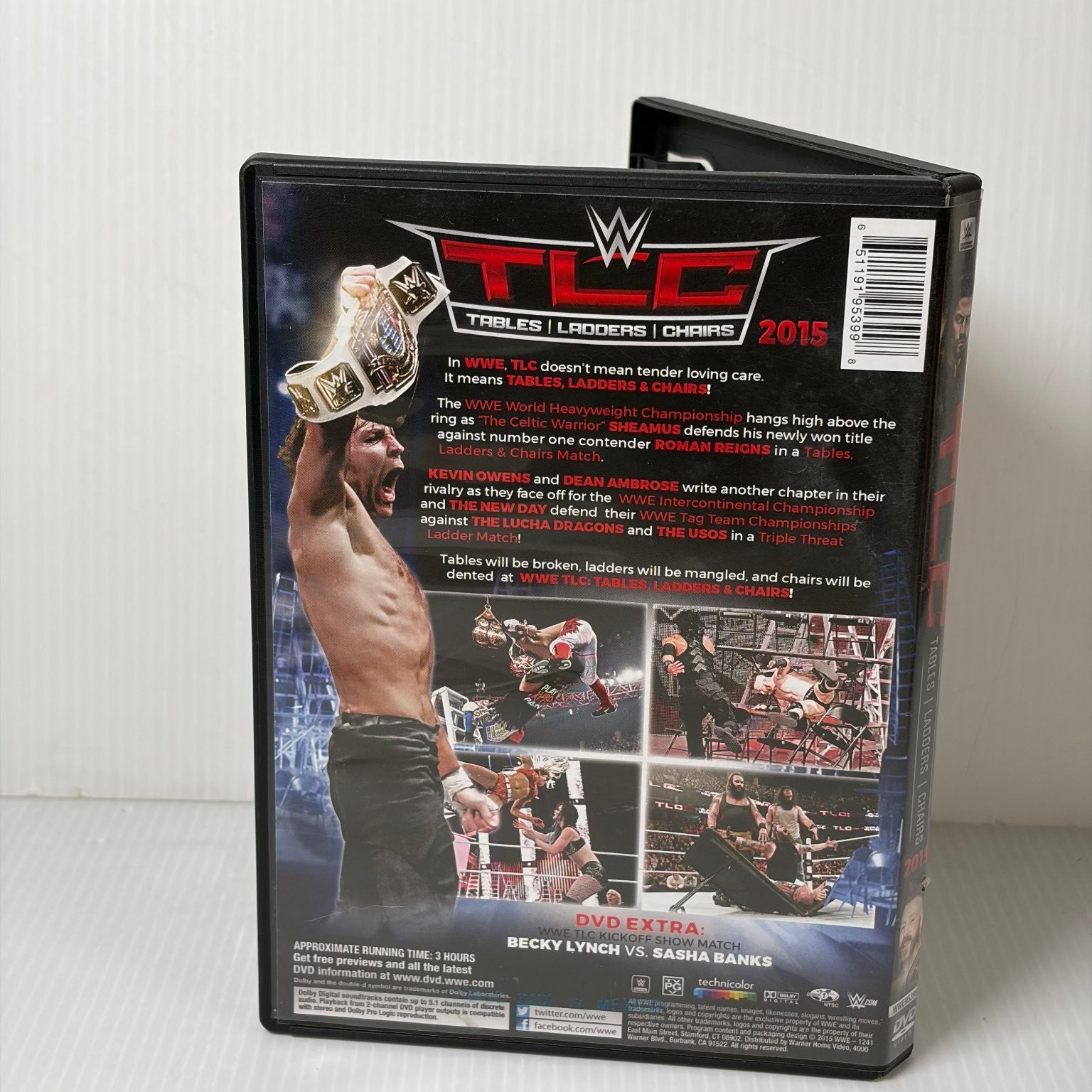 WWE TLC Tables Ladders Chairs 2015 DVD Roman Reigns Sheamus Dean Ambrose