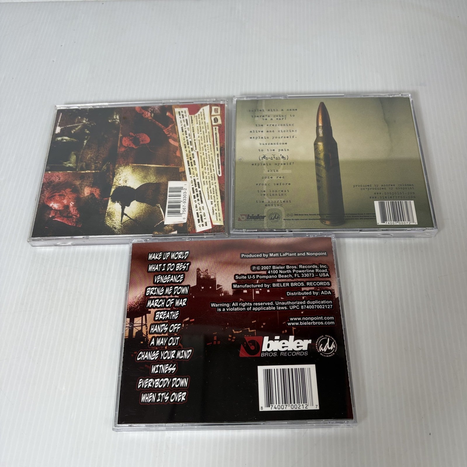 Nonpoint 3 CD Lot - Recoil, To The Pain, Vengeance - Nu Metal Hard Rock Music