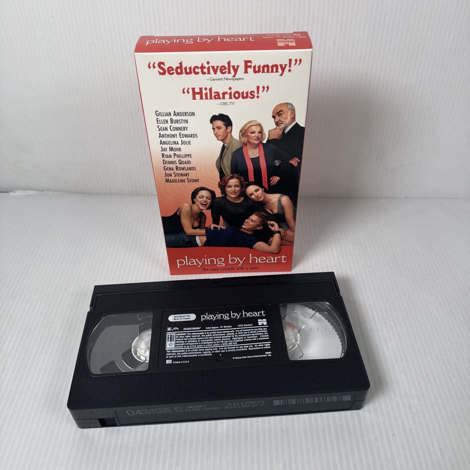 Playing By Heart (VHS 1999) Angelina Jolie, Dennis Quaid, Sean Connery, Jay Mohr