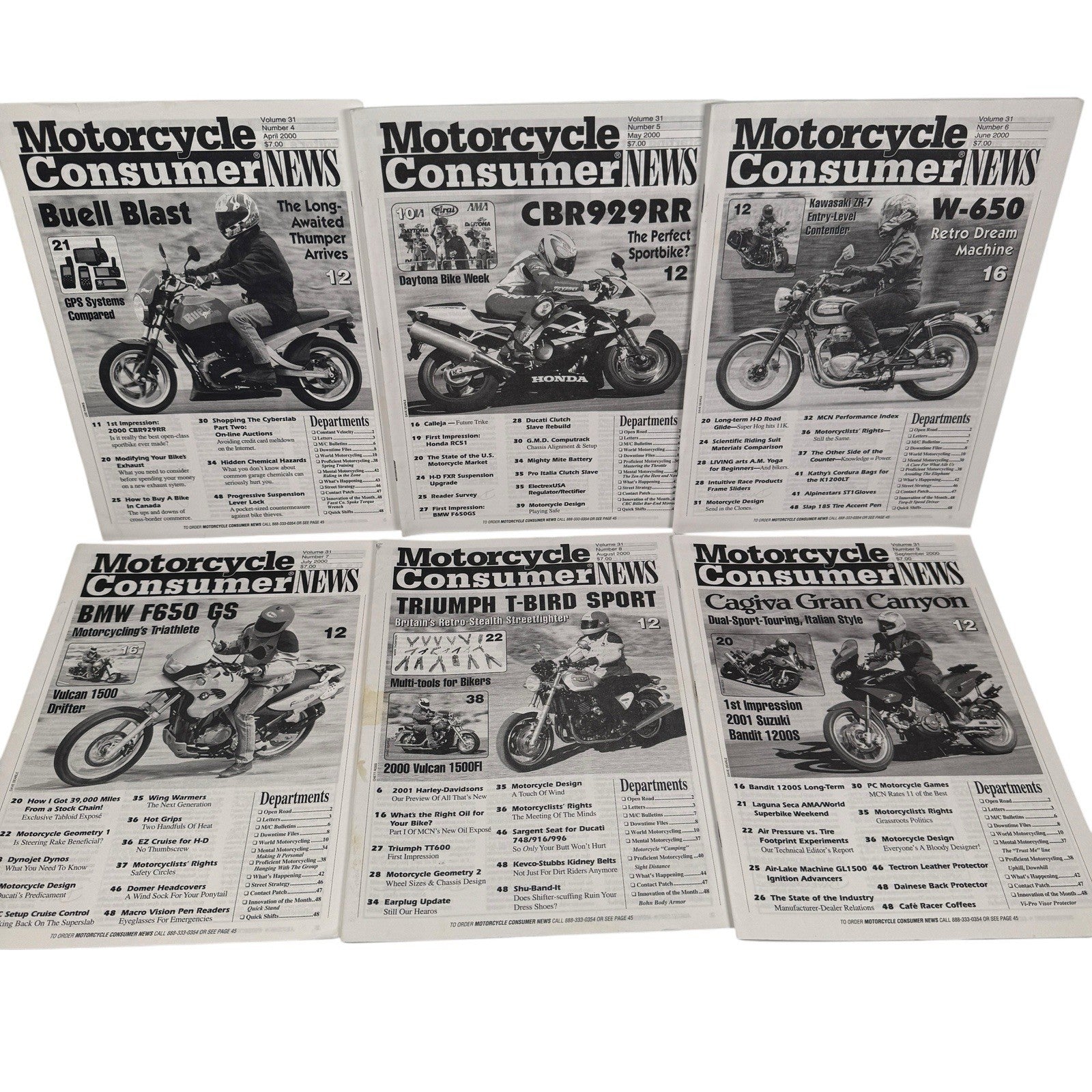 Vintage Mixed Lot Of 54 Motorcycle Consumer News Magazines 1999-2007