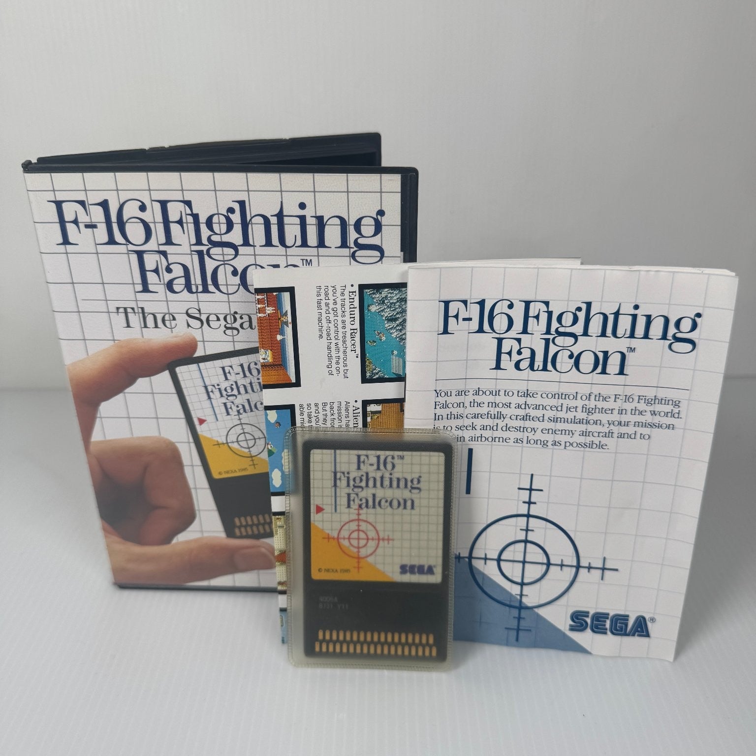 F-16 Fighting Falcon Sega Master System Classic Flight Simulator Complete CIB