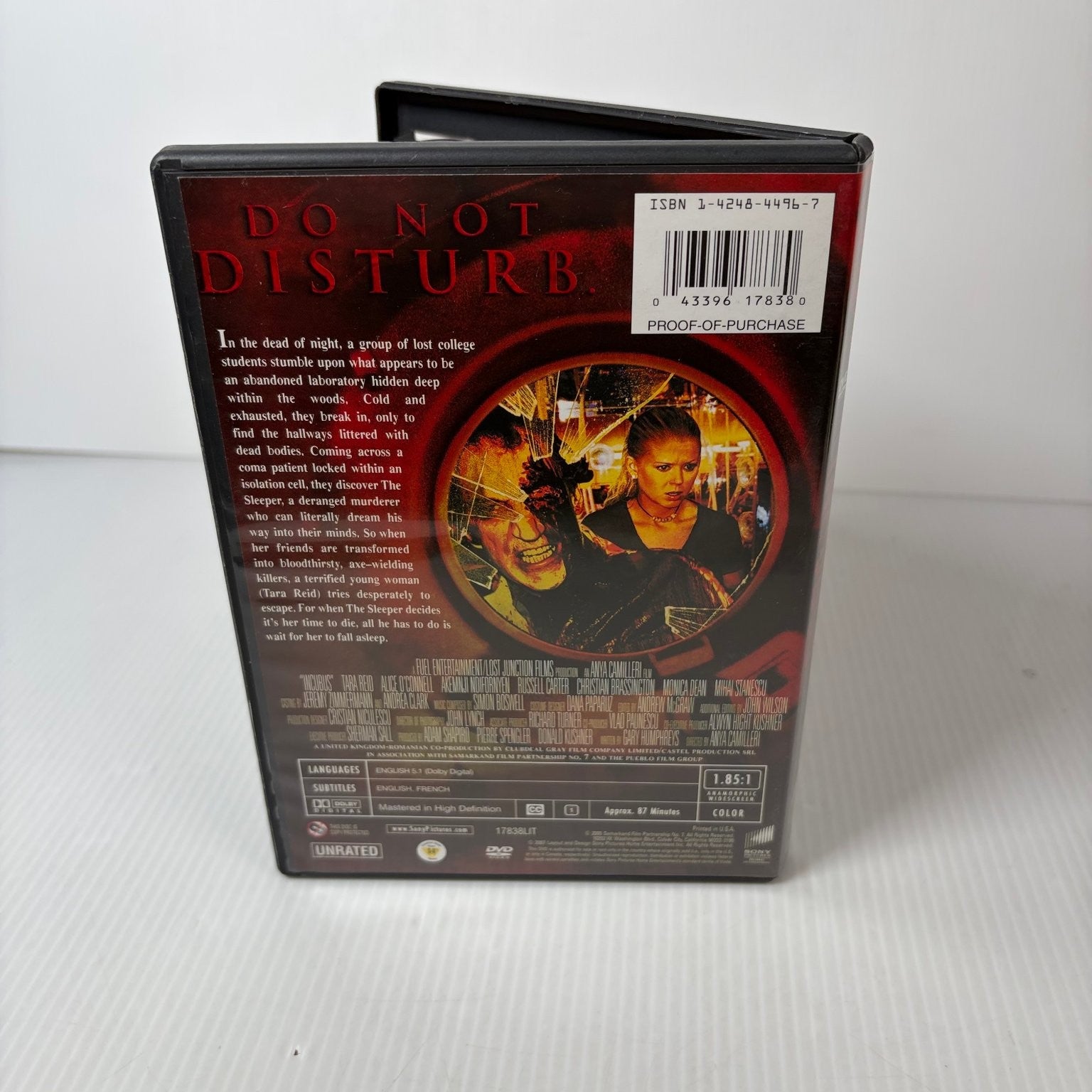 Incubus DVD 2006 Unrated Edition Alice O'Connell Tara Reid Horror