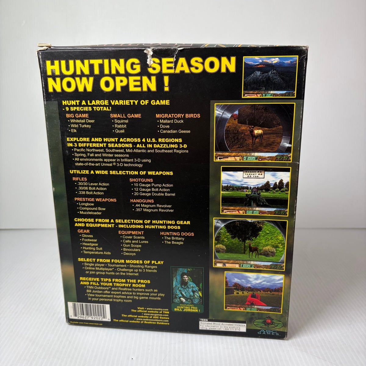 TNN Outdoors Pro Hunter Big Box PC CD-ROM 3D Hunting Simulation Video Game
