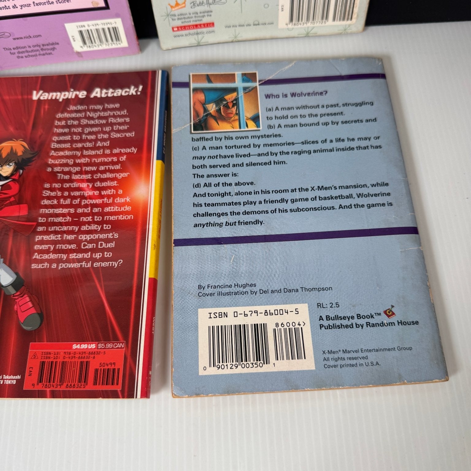 Vintage Scholastic Book Lot X-Men Wolverine Powerpuff Girls Fairly Odd Parents