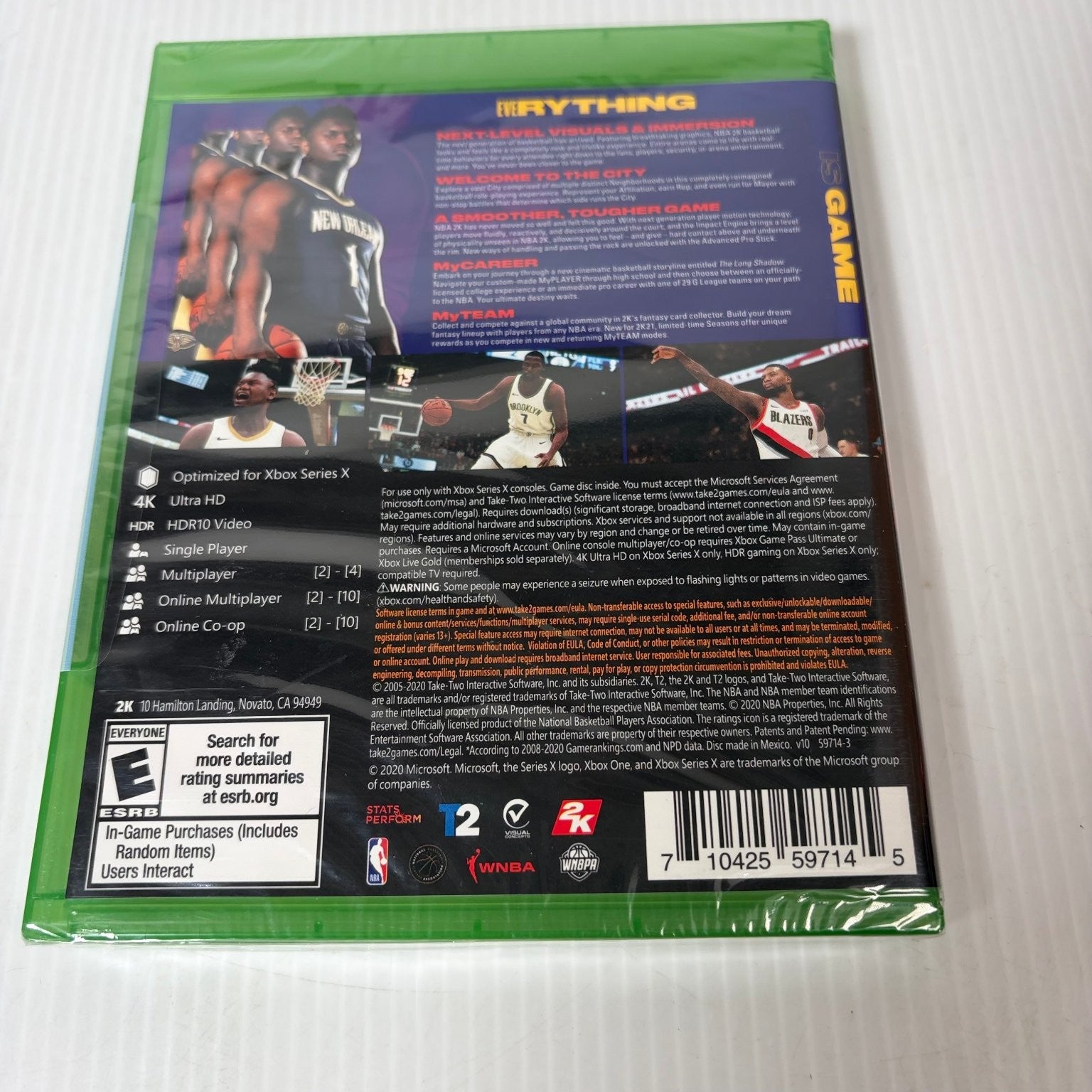 NBA 2K21 Xbox Series X Video Game 4K HDR Multiplayer Basketball