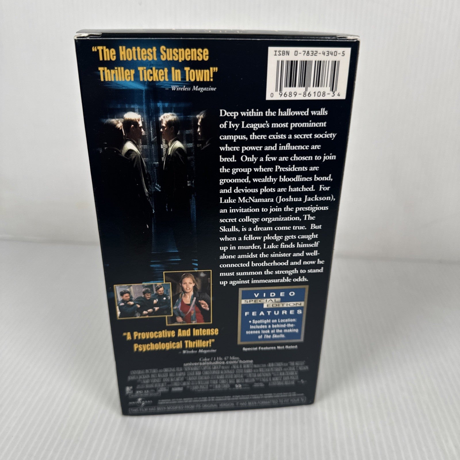 The Skulls (VHS, 2001) Joshua Jackson Paul Walker Psychological Thriller