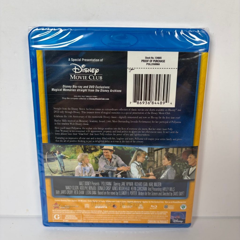 Pollyanna Blu-ray Disney 55th Anniversary Edition Movie Club Exclusive