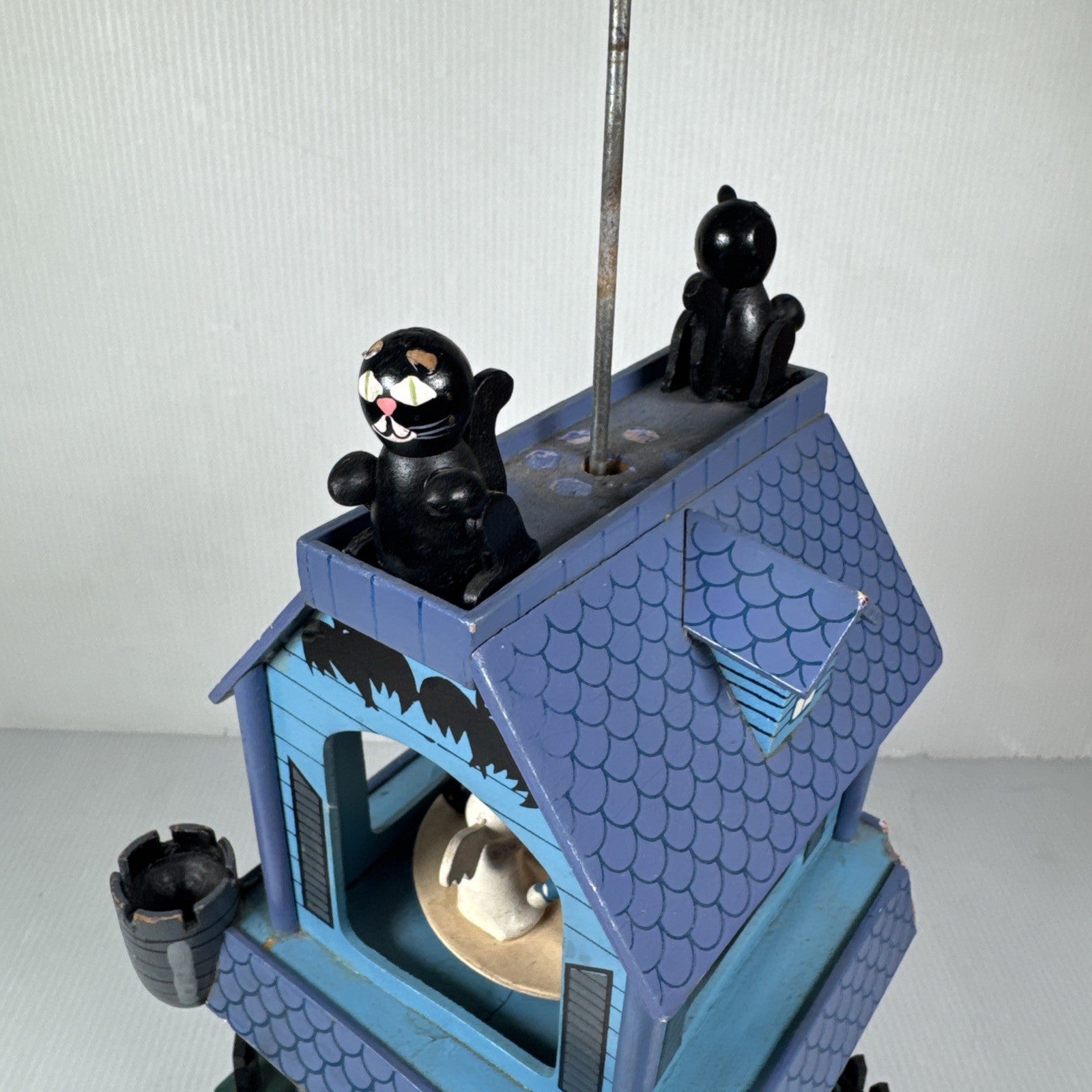 Vintage 1980s Happy Halloween Haunted House Candle Carousel AS IS