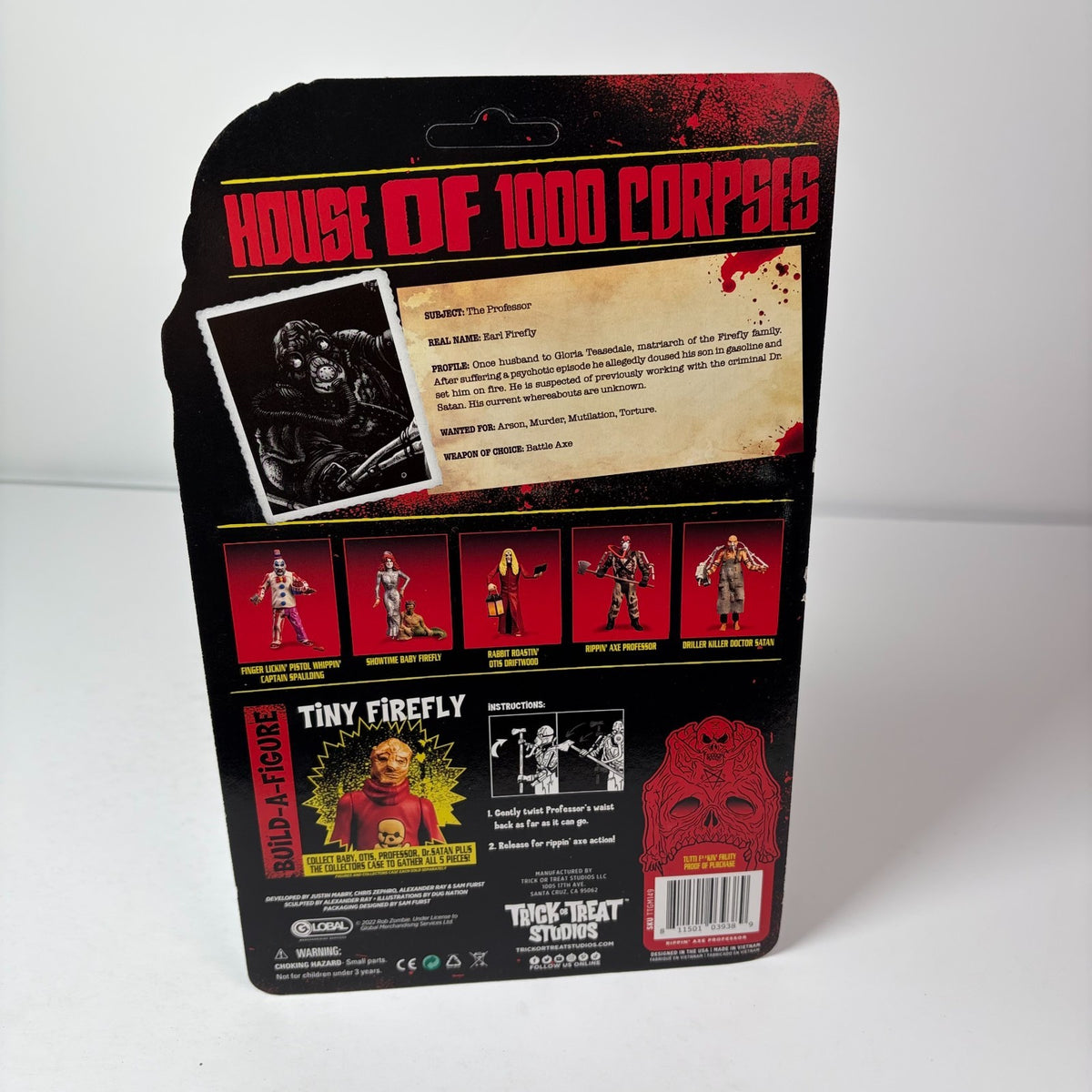 Trick Or Treat House of 1000 Corpses Rippin' Axe Professor Action Figure 2022