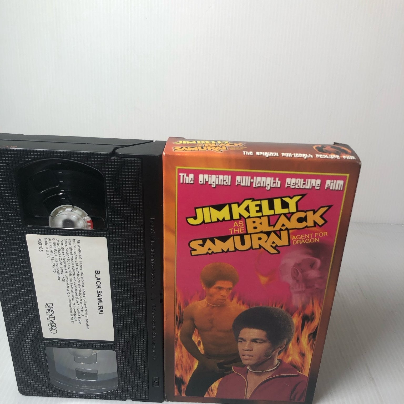 Jim Kelly Black Samurai VHS 1976 Blaxploitation Martial Arts Action Brentwood