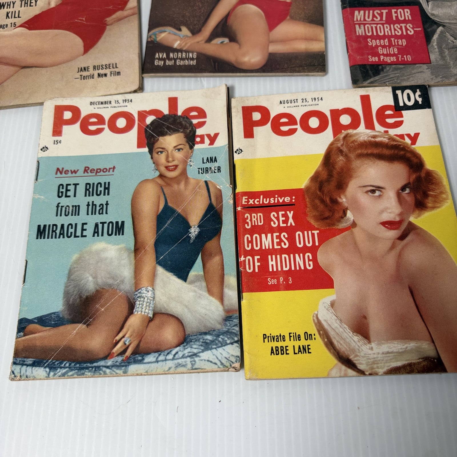 Vintage People Today Magazine Tabloid Lot of 5 1953 - 1954 Mid-Century Pin-Up
