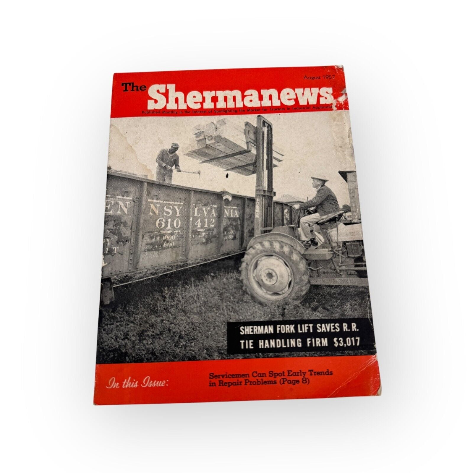 The Shermanews August 1957 Monthly Tractor Spotlight Newsletter by Sherman Inc.