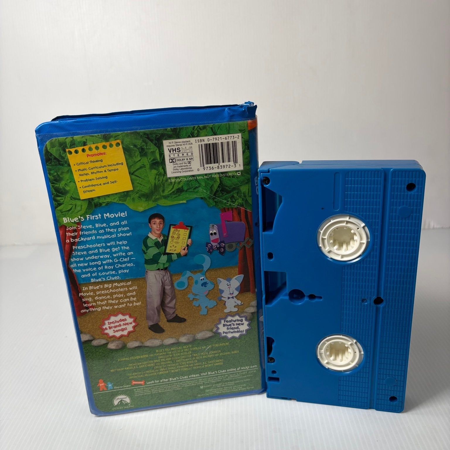 Blues Big Musical Movie VHS 2000 Kids Family Musical Paramount Blue Clamshell