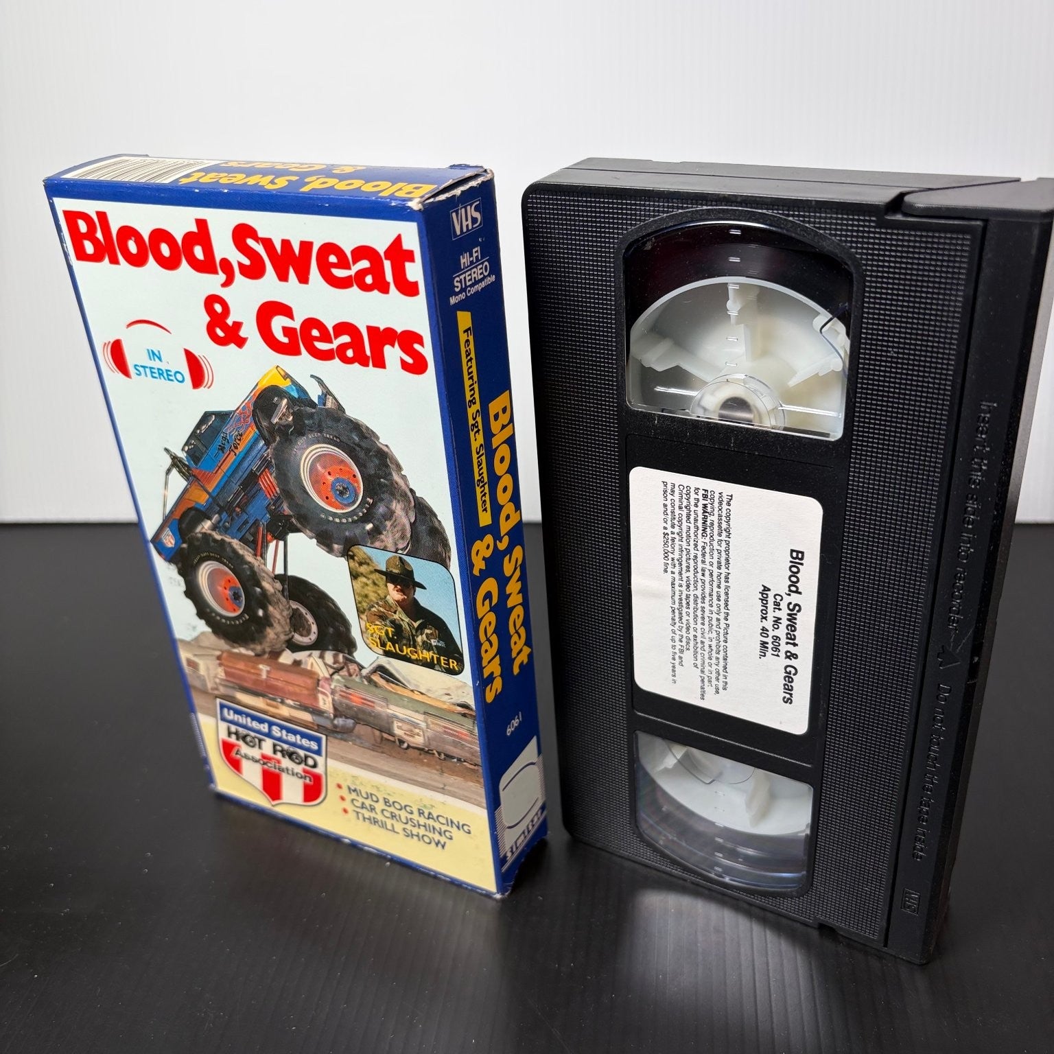 Blood, Sweat & Gears VHS 1989 Monster Truck Racing Sgt Slaughter USHRA USTAR