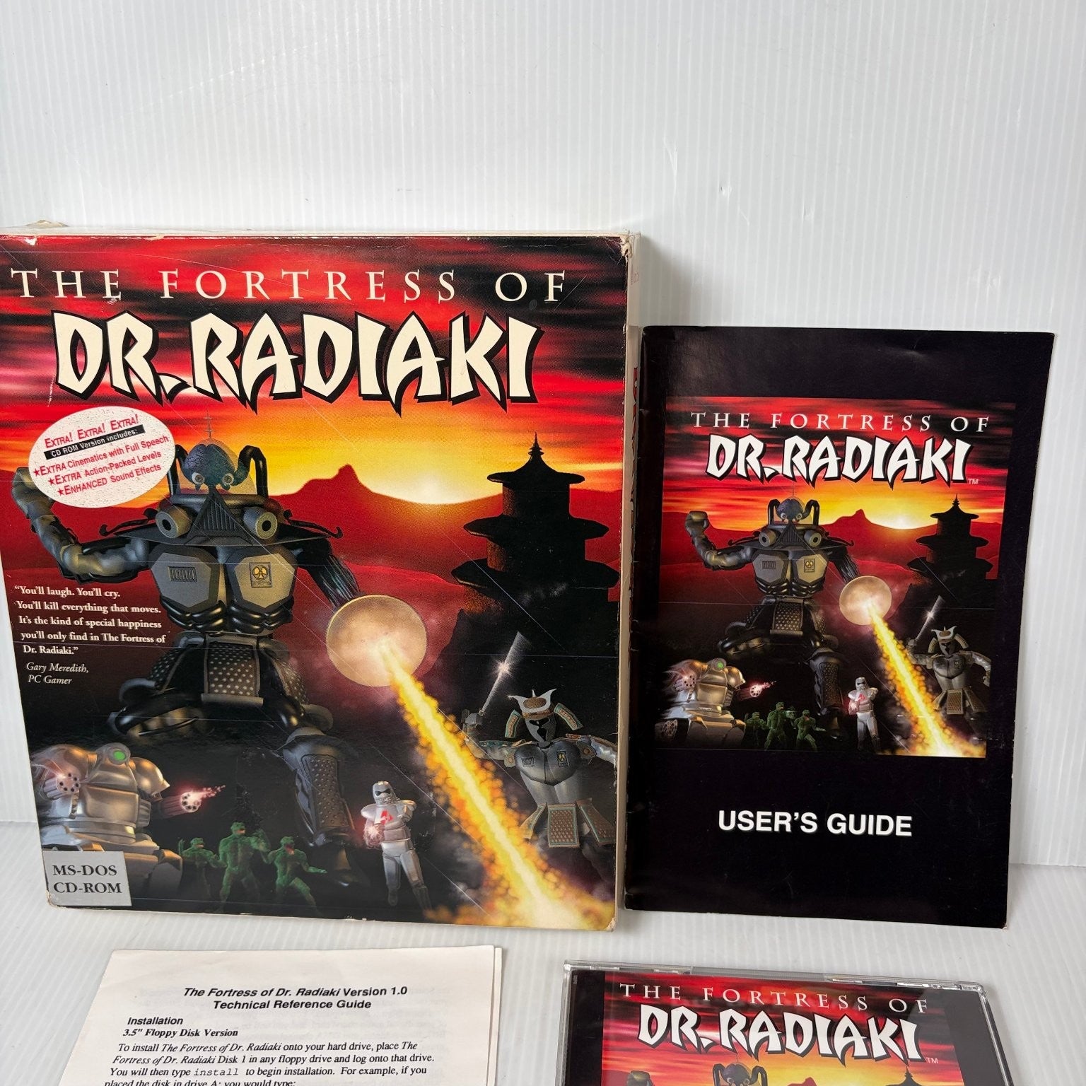 The Fortress of Dr. Radiaki Big Box PC MS-DOS CD-ROM Video Game Complete